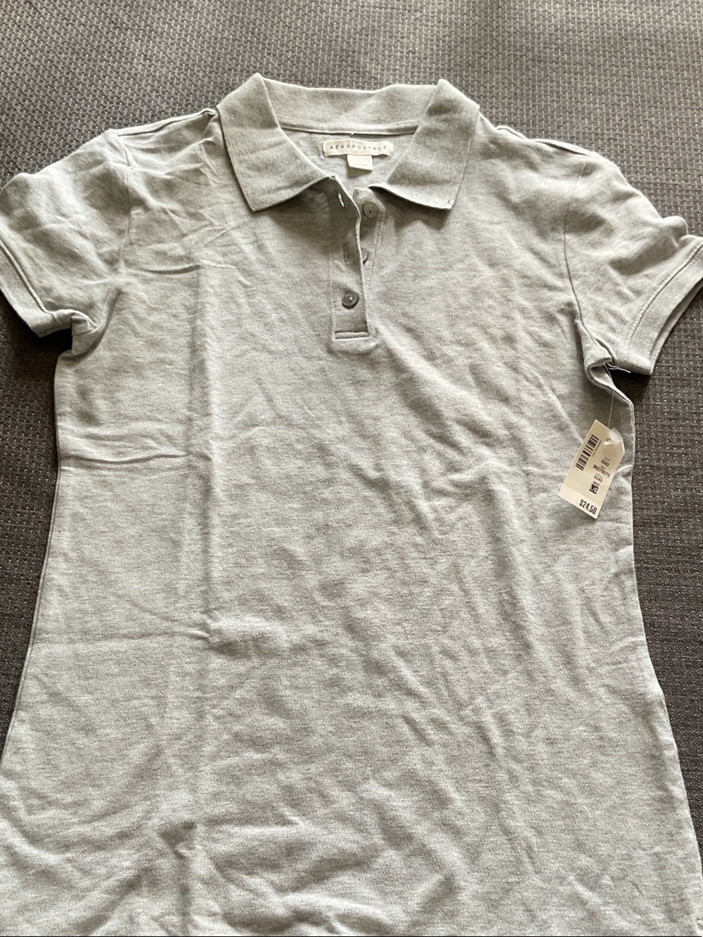 Aeropostale Light Gray Polo Shirt for Kids
